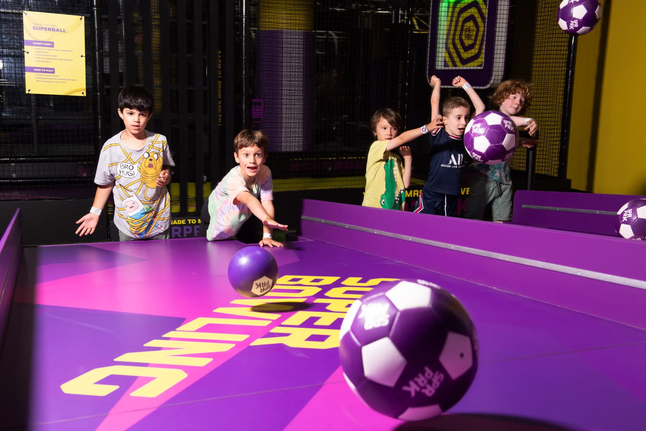 Group of kids play at SuperPark Melbourne