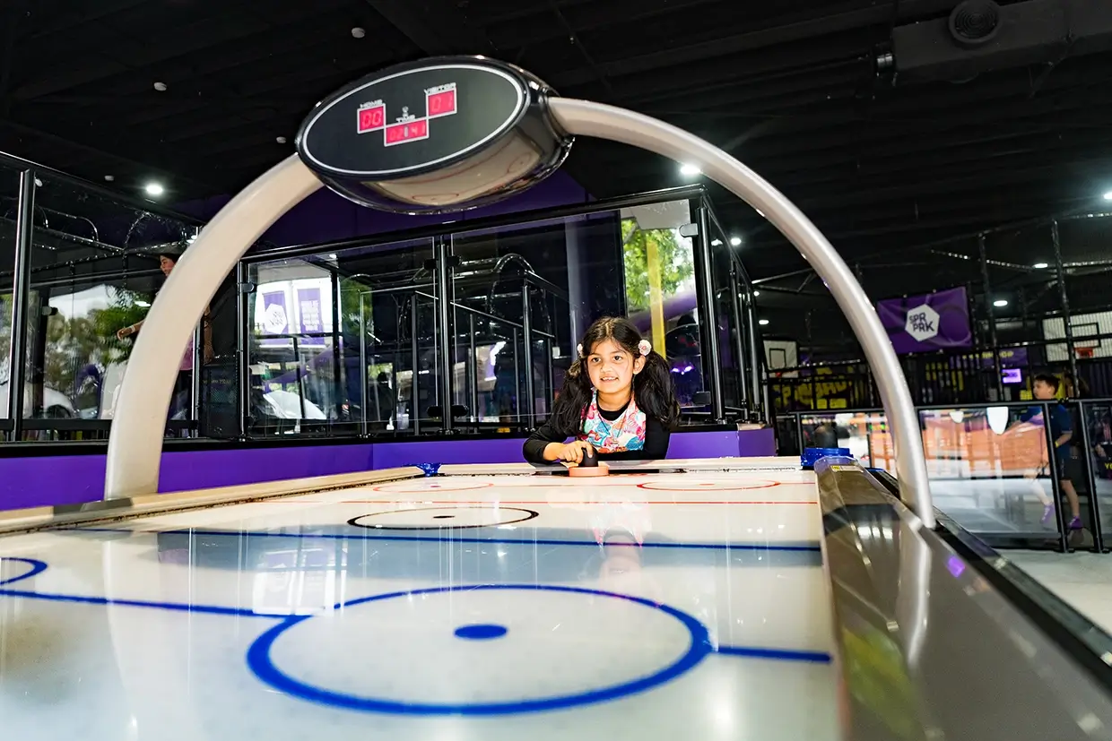 SuperPark air hockey game activity